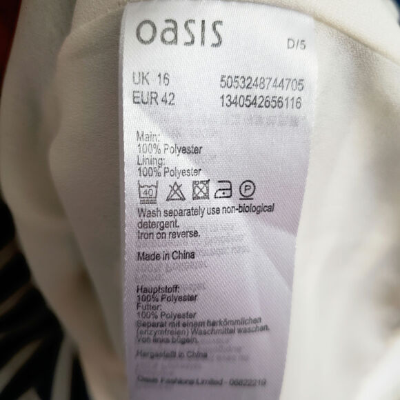 Oasis Striped Racerback Tank Minidress Size 16 - Picture 4 of 6